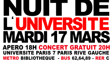 La nuit de l'Université MARDI 17 MARS 