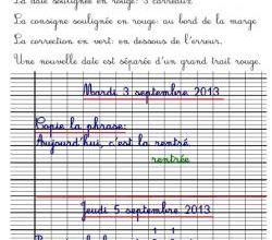 Présenter son cahier