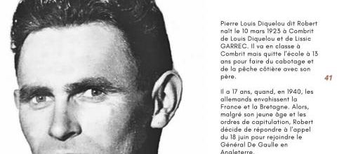 * Engagé à 17 ans,le parcours 40-45 du Bigougen Robert DIQUELOU (1er BFM, 1er RFM) 