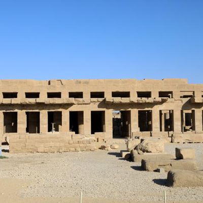 L'Akhmenou et le VIIIe pylone du temple de Karnak, Louxor, Thèbes, Egypte