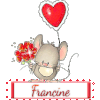 708B - La souris coeur ballon - signature, amour, gif animé