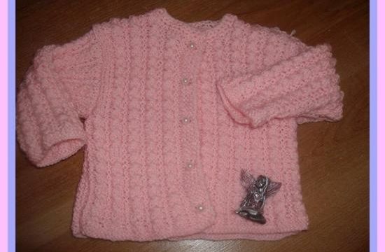 Gilet dentelle rose