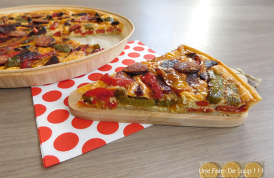 Tarte aux poivrons et chorizo