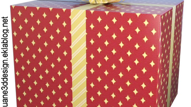 Tube de cadeau de Noël (render-Image)