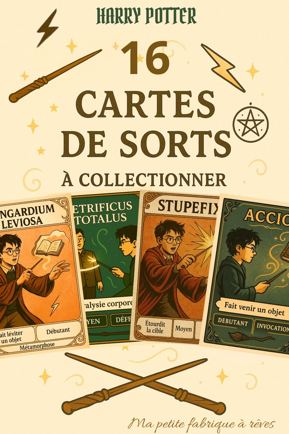 Harry Potter imprimer gratuit carte collector de sorts