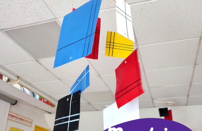Art visuel: Piet Mondrian - réaliser un mobile 