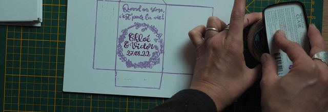 Faire-part gravé pour nos 10 ans de mariage