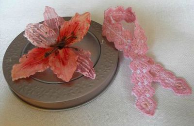 Hardanger : Ruban rose de Manem