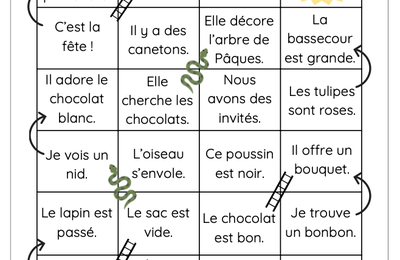 Jeu de lecture "Pâques"