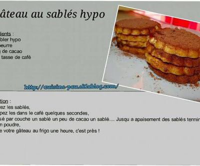 Gâteau au sablés hypo 