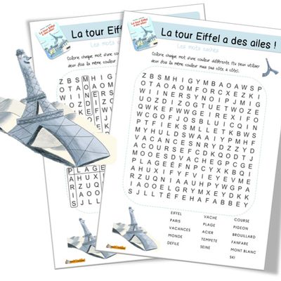 La Tour Eiffel a des ailes : mots mêlés 