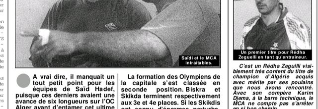 2000-2001 Handball MCA Champion d'Algérie 