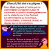 Elon Musk le patron de X (ex-twitter) doit rendre des comptes...