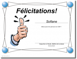 Remise de diplômes !
