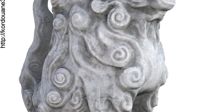 Tube de statue de Komainu (render-image)