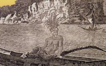 Tai Kahano, pirogue marquisienne, au muséum d\\\\'histoire naturelle de La Rochelle
