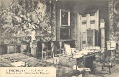 Bruxelles - Hôtel de Ville - Cabinet de M. L'Echevin des Finances (carte-vue)
