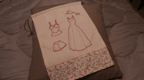 Atelier bidouillage du  26 janvier 2016  pochette à linge brodée