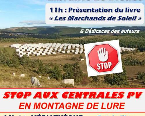 *[elzeard] STOP aux centrales PV sur la Montagne de Lure ! Banon, 23 novembre.