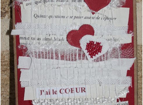 Art textile pour un coeur... qui perd la tête !