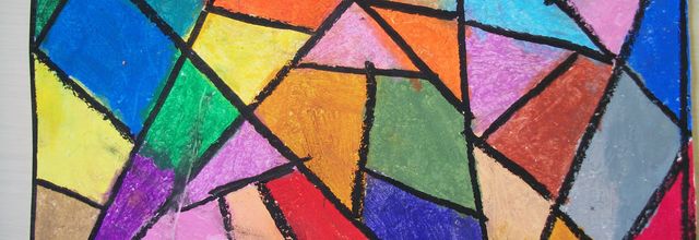Formes et couleurs à la craie grasse
