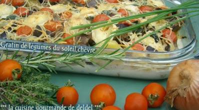 GRATIN DE LÉGUMES DU SOLEIL,CHÈVRE