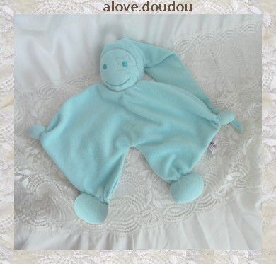 Doudou Peluche Lutin Prénatal Bleu Etoile Grelot