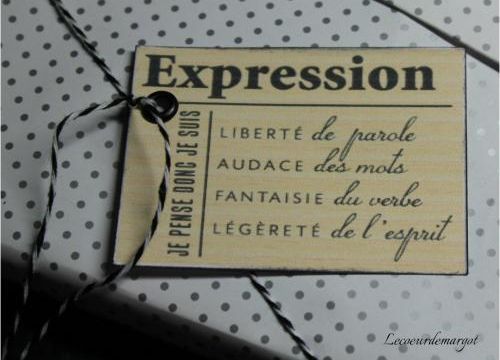 Des mots sur une étiquette