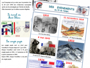 Des évènements au fil du temps