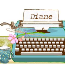700 - Machine à écrire, courrier, gif animé, signature