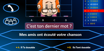 Qui veut gagner des millions avec l'auxiliaire avoir