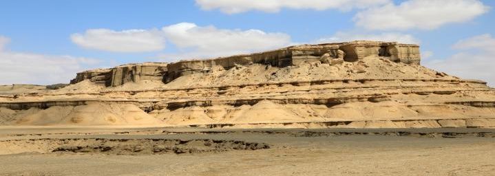 Jebel Qatrani au nord du Lac Qarun, Egypte 2023