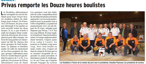 Privas Vainqueurs des 12H de LBAubenas
