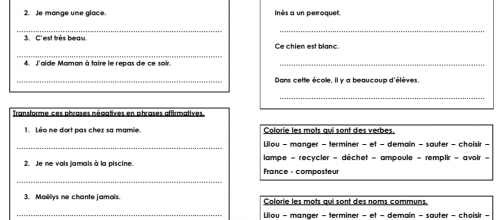 Une banque d’exercices pour le 5min chrono en français CE2