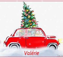 NL 202 - Voiture, Noël,gif animé, signature, blinkie