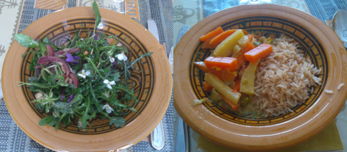 Yoga et salades sauvages