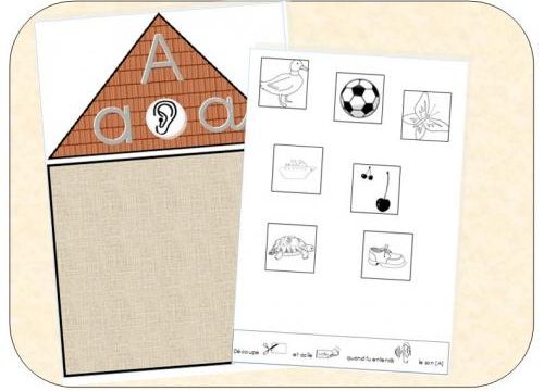 * Maisons des sons GS (voyelles)+ banque d'images