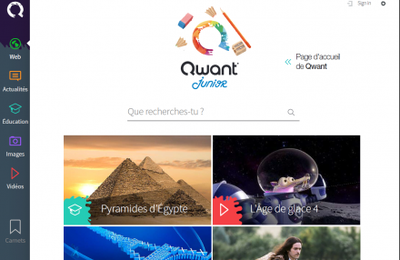 Qwant Junior : Le moteur de recherche français  des 6 / 13 ans, choisi par l'Education Nationale