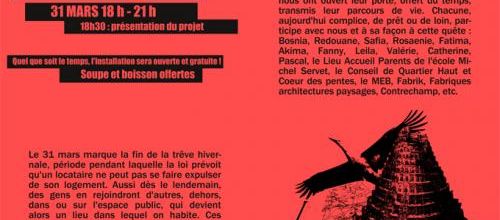 Installation le 31 mars prochain, place Chardonnet