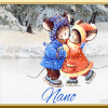 696 - Patin à glace - hiver, neige