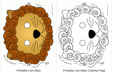 Un masque de lion à imprimer