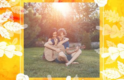 COUPLE EN CADRE EN AUTOMNE 