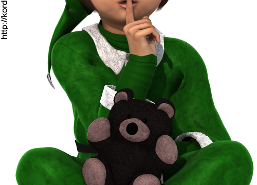 Tube de lutin de noël et son ourson