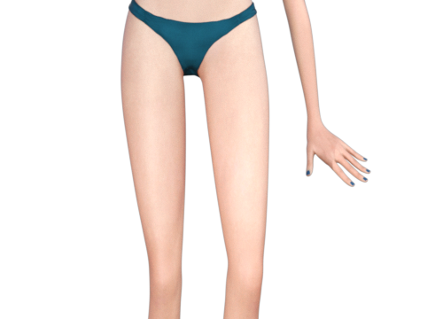 Tube de fille stylisée en bikini (toon)