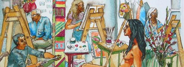 Jeudi - Un coup d'œil dans le rétro : Scène d'atelier : "Une ambiance studieuse"