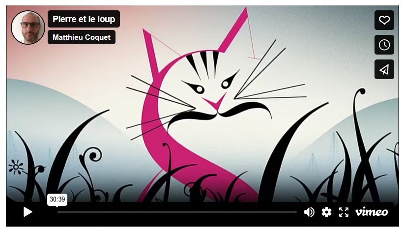 Dessin animé, Pierre et le loup, conte musical