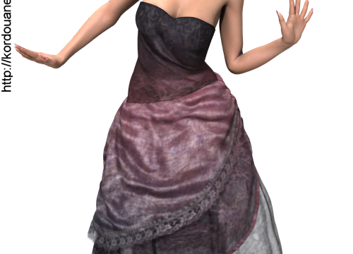 Tube de femme romantique (render-image)