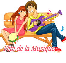 Fête de la musique- gif animé, blinkie, musique