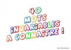 Mots invariables