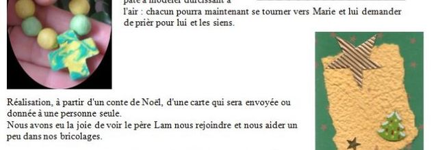 Nos enfants du catéchisme se préparent à fêter Noël